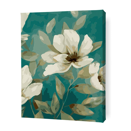 White Flowers VI - Paint By Numbers Cities