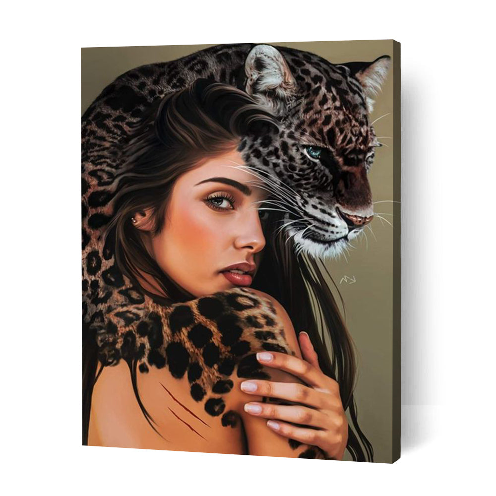 Leopard Girl - Paint By Numbers Cities
