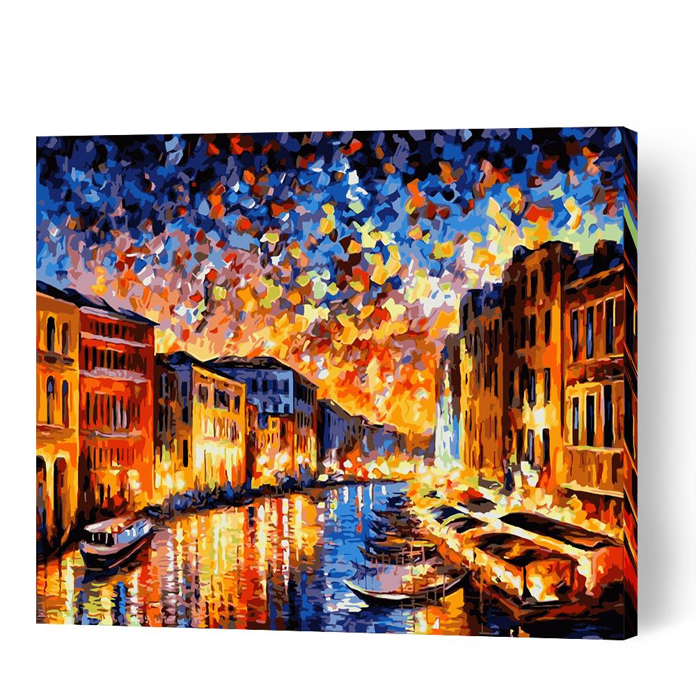 Italy Abstract Wall Art - Paint By Numbers Cities