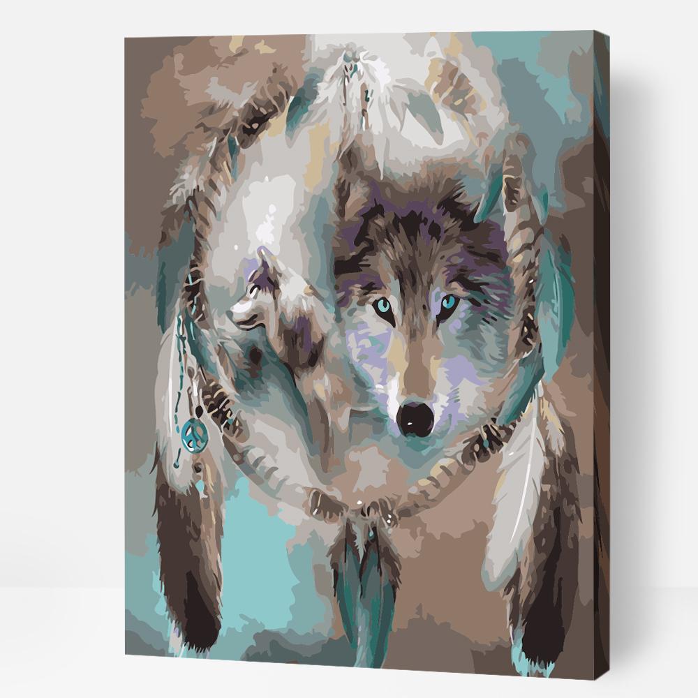 Wolf Abstract Wall Art - Paint By Numbers Cities