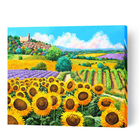 A Sunflower Garden - Paint By Numbers Cities