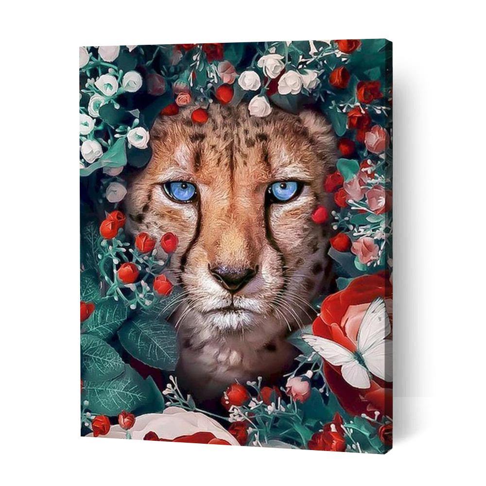Floral Cheetah - Paint By Numbers Cities
