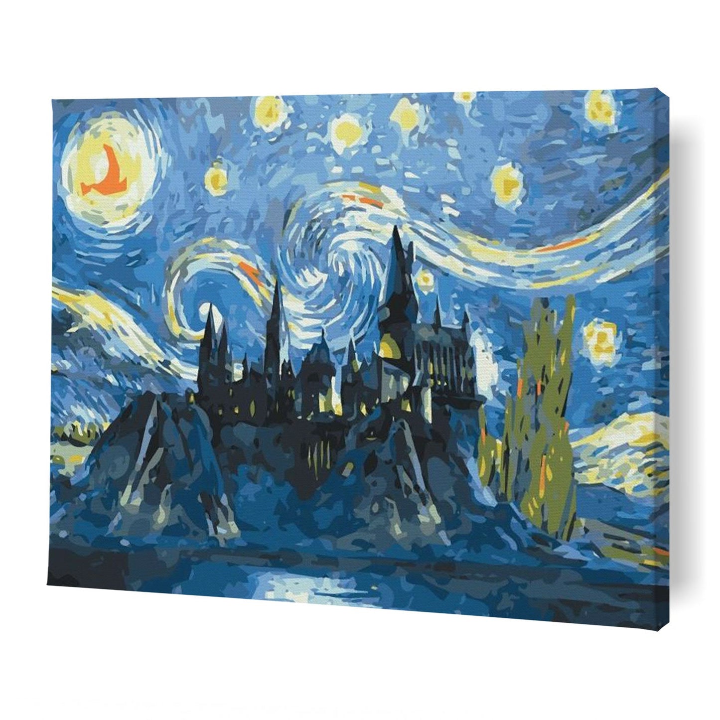 Starry Night at Hogwarts - Paint By Numbers Cities