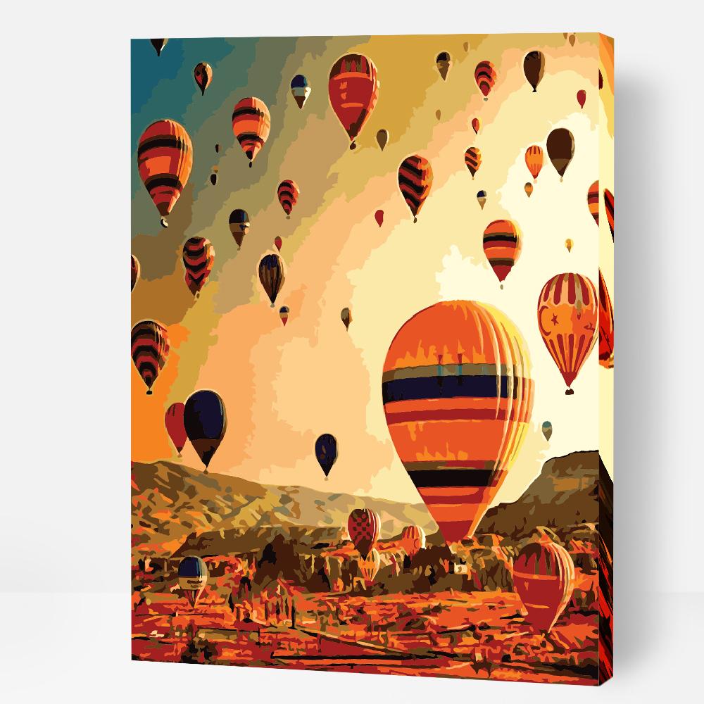 Hot Air Balloons - Paint By Numbers Cities