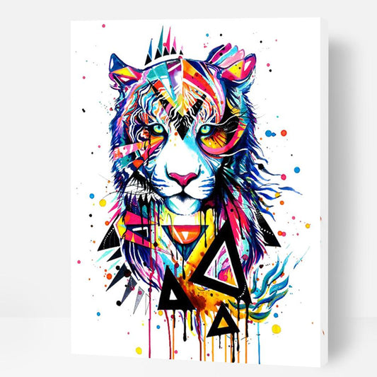 A Multicolour Tiger - Paint By Numbers Cities