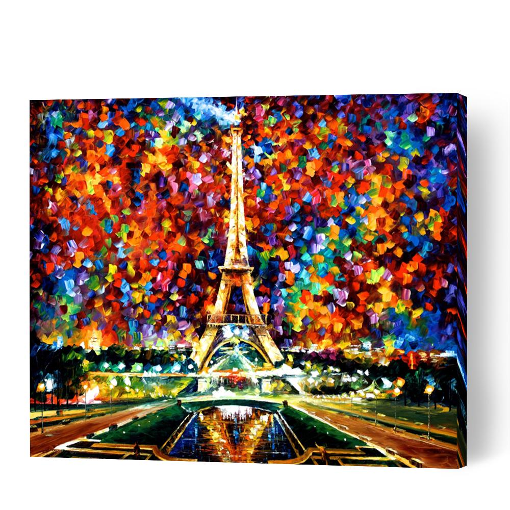 Celebration At Eiffel Tower - Paint By Numbers Cities