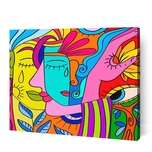 Abstract Faces - Paint By Numbers Cities