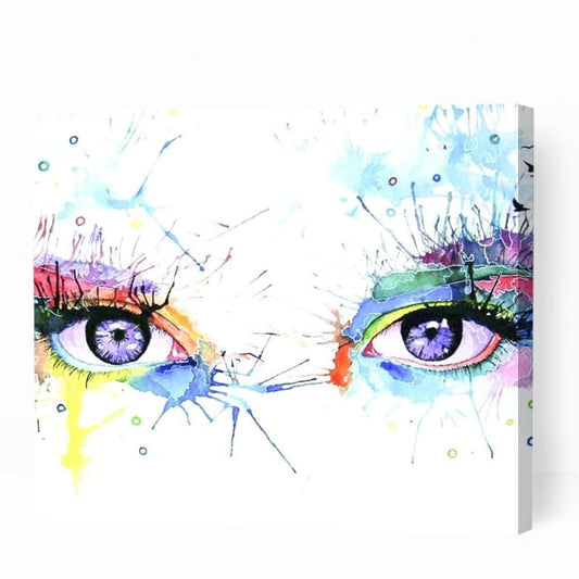 Abstract Colorful Eyes - Paint By Numbers Cities