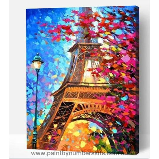 Abstract Effiel Tower - Paint By Numbers Cities