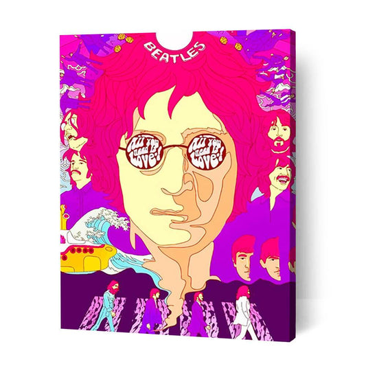 Abstract John Lennon - Paint By Numbers Cities