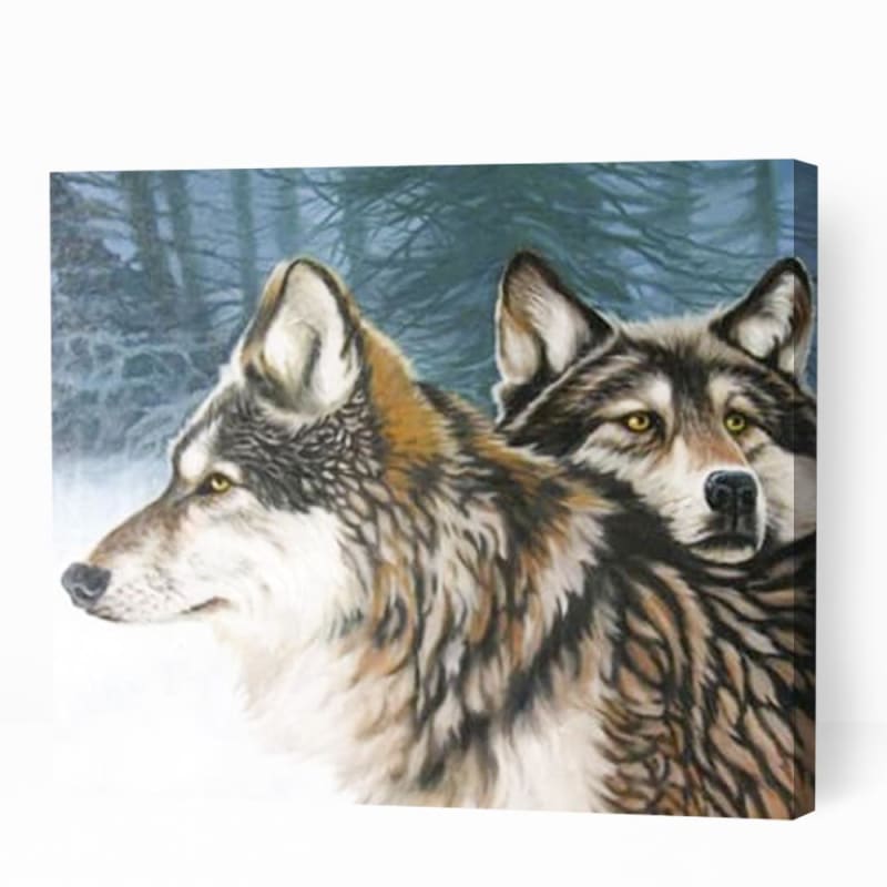 Painted Wolves Collection Order Arctic Wolves in Winter Paint by Numbers Kits | Australia