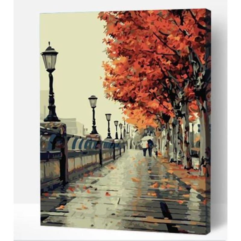 Autumn Promenade - Paint By Numbers Cities