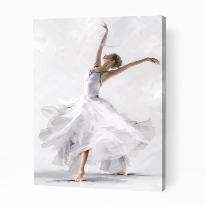 Ballet Dancer in White Dress - Paint By Numbers Cities