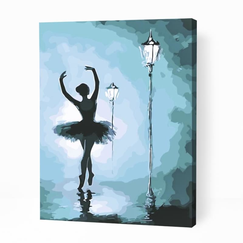 Ballet Girl in Street Light - Paint By Numbers Cities