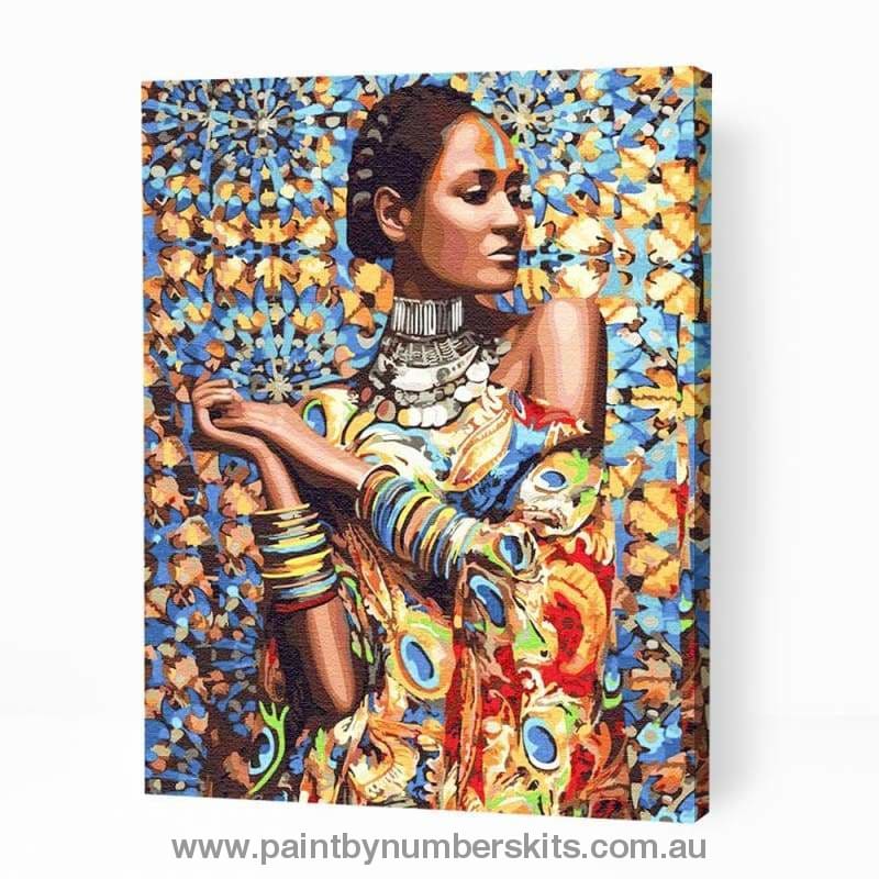 Beautiful African Woman - Paint By Numbers Cities
