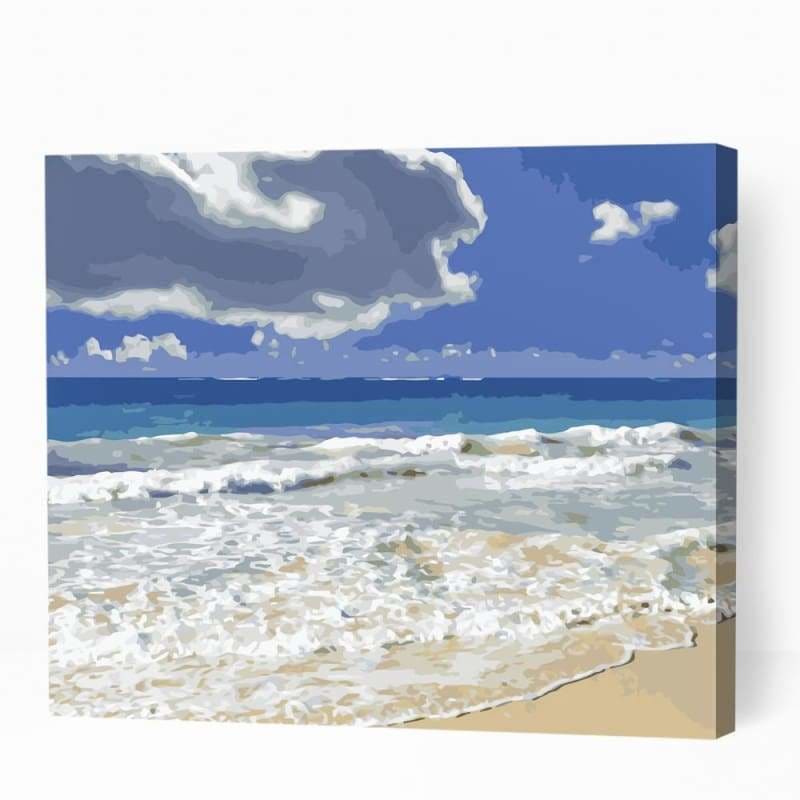 Beautiful Blue Sea Beach - Paint By Numbers Cities