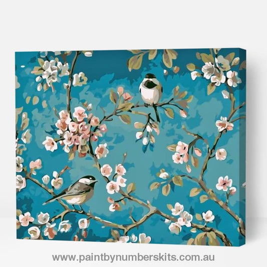 Birds & Cherry Blossoms - Paint By Numbers Cities