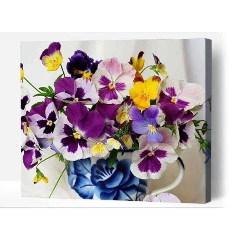 Blooming Pansies - Paint By Numbers Cities