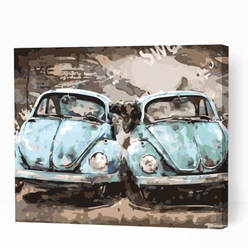Blue Volkswagen Beetle Cars - Paint By Numbers Cities