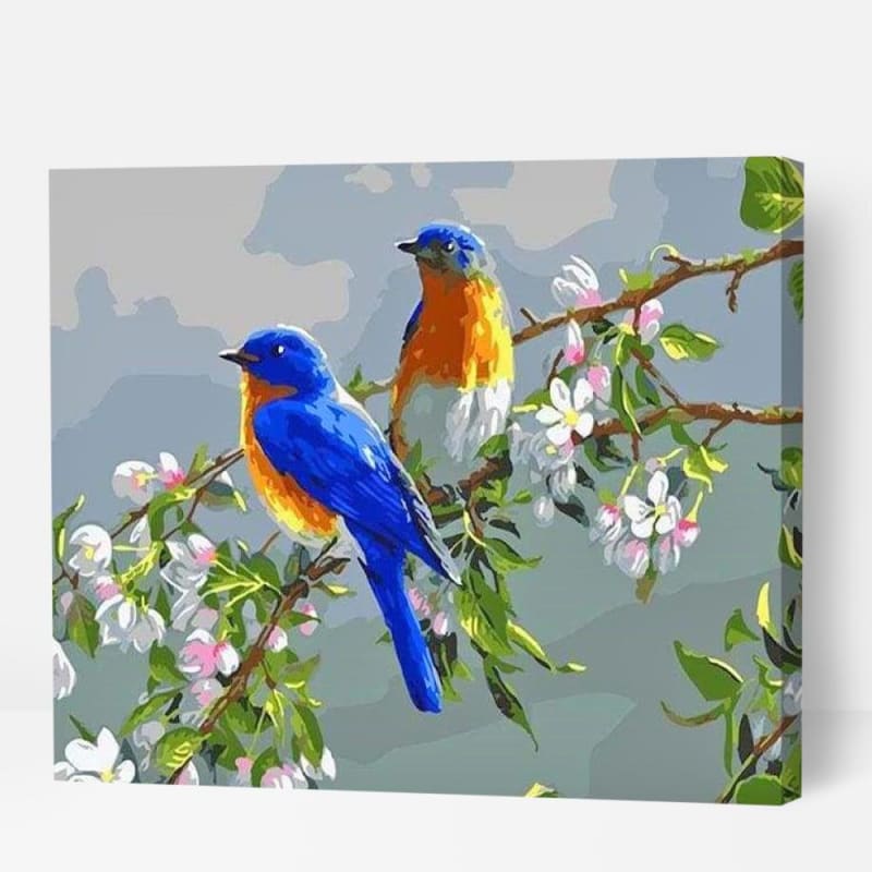 Bluebirds In Bliss - Paint By Numbers Cities