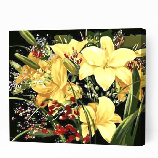 Bright Yellow Lilies - Paint By Numbers Cities