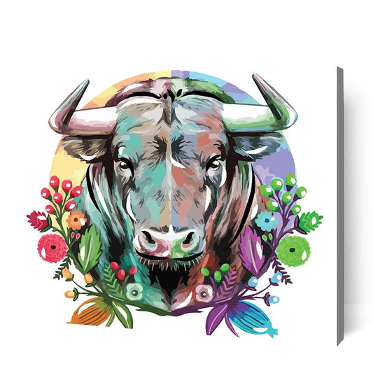 Abstract Bull - Paint By Numbers Cities