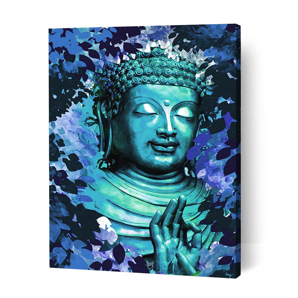 Order Blue Shade Buddha Paint by Numbers Kits | Australia