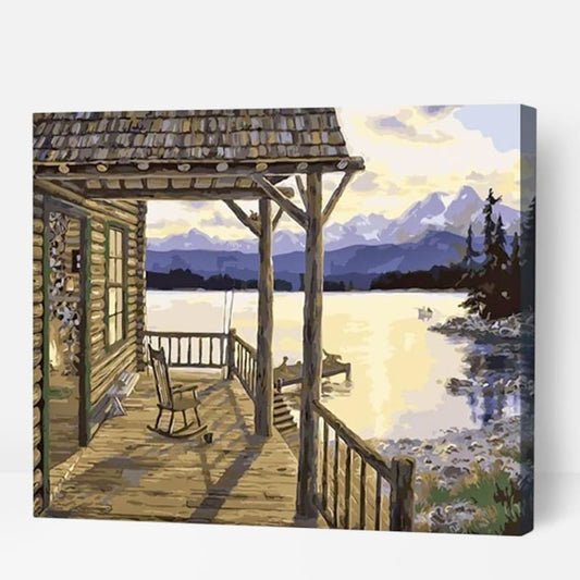 Cabin On The Lake - Paint By Numbers Cities