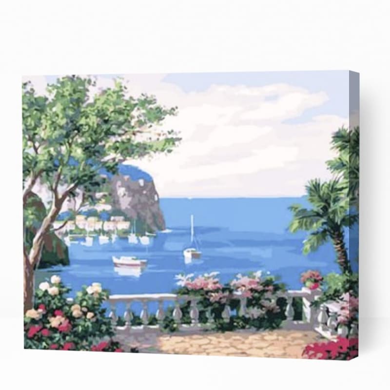 Calming Seaside Landscape - Paint By Numbers Cities