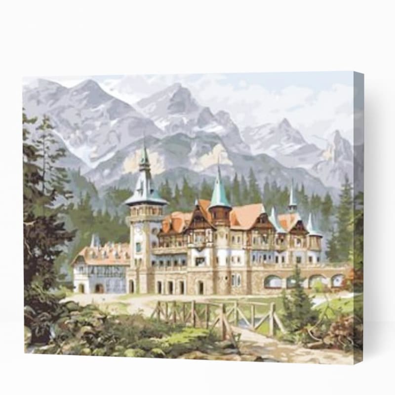 Castle in the Mountains - Paint By Numbers Cities