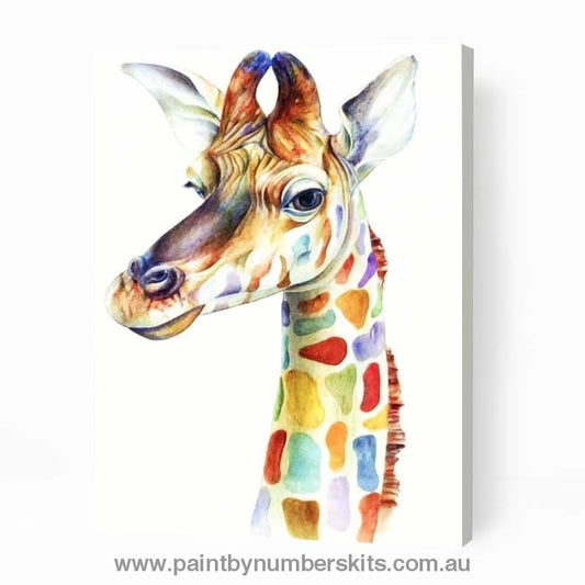 Colorful Giraffe Head - Paint By Numbers Cities
