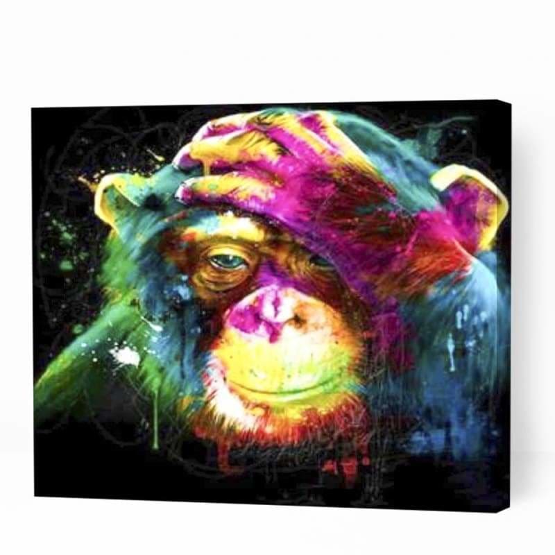 Colorful Psychedelic Monkey - Paint By Numbers Cities