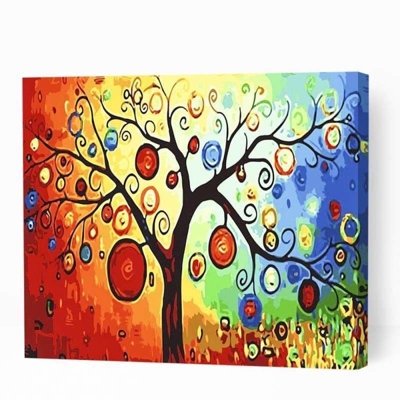 Colorful Tree of Life - Paint By Numbers Cities