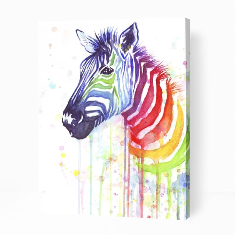 Colorful Zebra Art - Paint By Numbers Cities