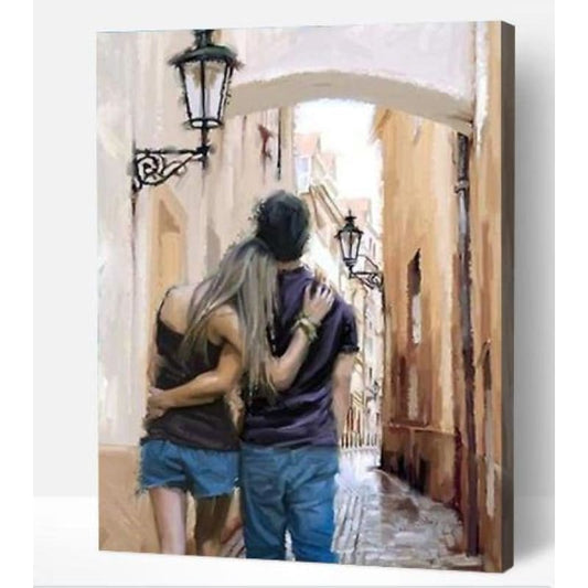 Couple In The Streets - Paint By Numbers Cities