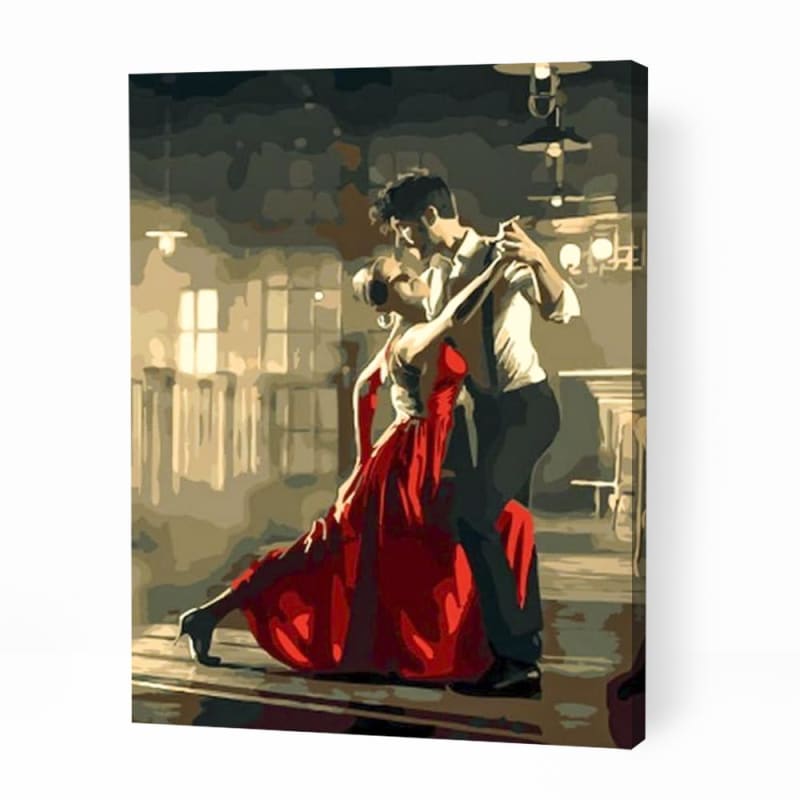 Couple Performing Tango Dance - Paint By Numbers Cities