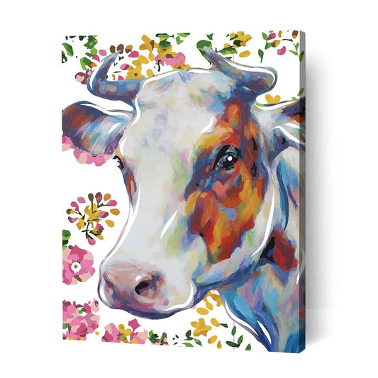 Floral Cow II - Paint By Numbers Cities