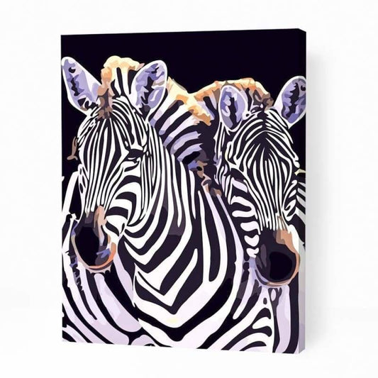 Cuddling Zebras - Paint By Numbers Cities