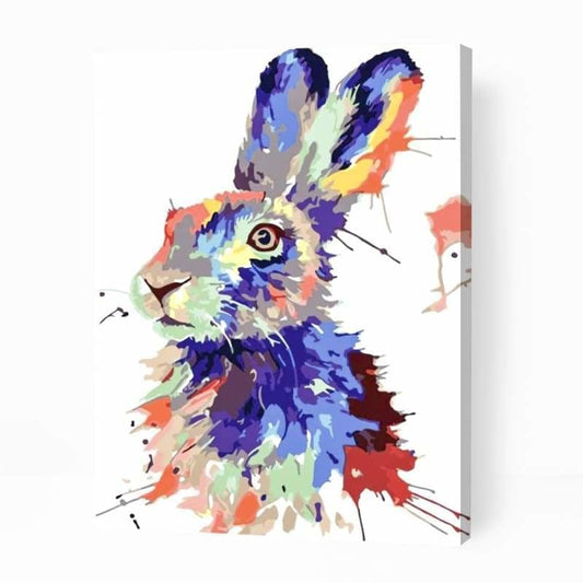 Cute Colorful Bunny - Paint By Numbers Cities