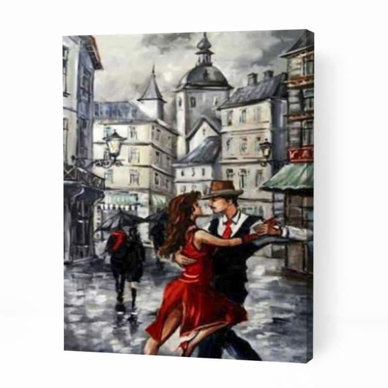 Dancing Couple in Street - Paint By Numbers Cities