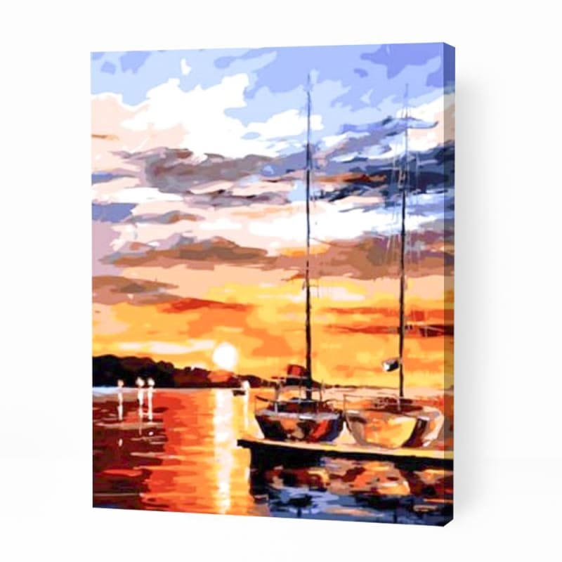Dock at Sunset - Paint By Numbers Cities