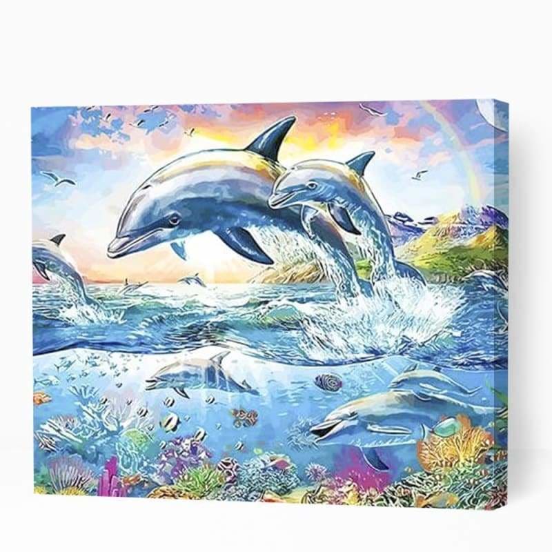 Dolphin Paradise - Paint By Numbers Cities