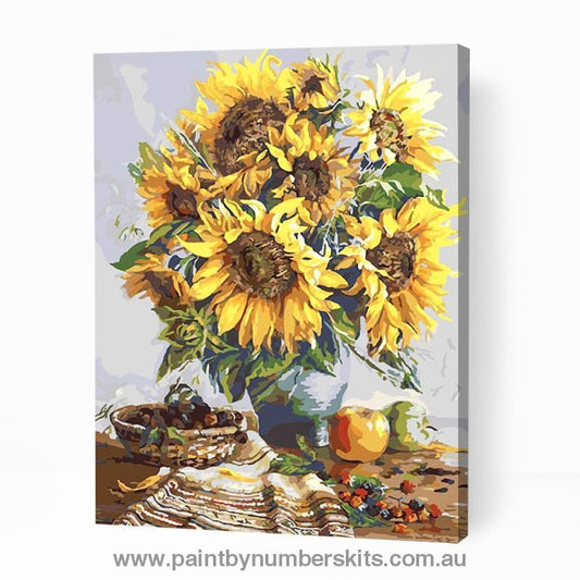 Sunflowers in Vase - Paint By Numbers Cities