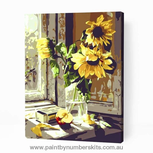 Sunflowers by the Window - Paint By Numbers Cities