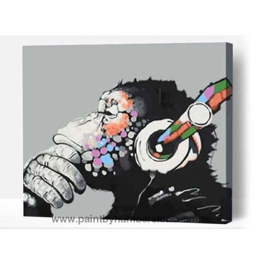Funky Musical Monkey - Paint By Numbers Cities