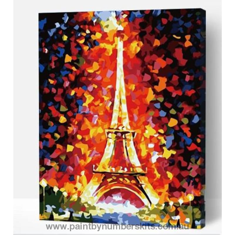 Eiffel tower confetti - Paint By Numbers Cities