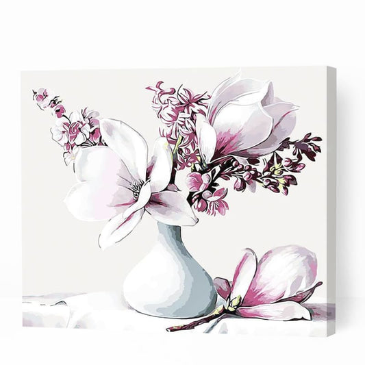 Elegant Flowers in Vase - Paint By Numbers Cities