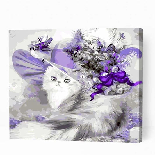 Fancy Cat Wearing a Hat - Paint By Numbers Cities