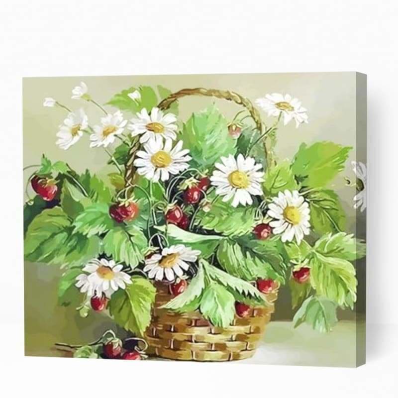 Flowers in Basket - Paint By Numbers Cities