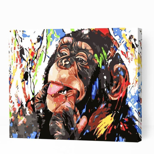 Funny Monkey - Paint By Numbers Cities